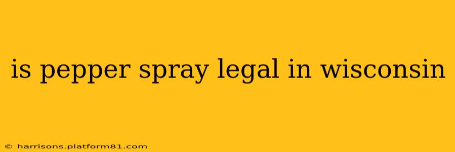 is pepper spray legal in wisconsin