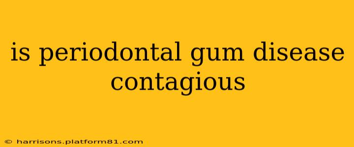 is periodontal gum disease contagious