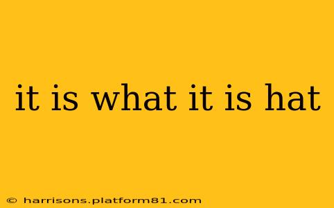 it is what it is hat