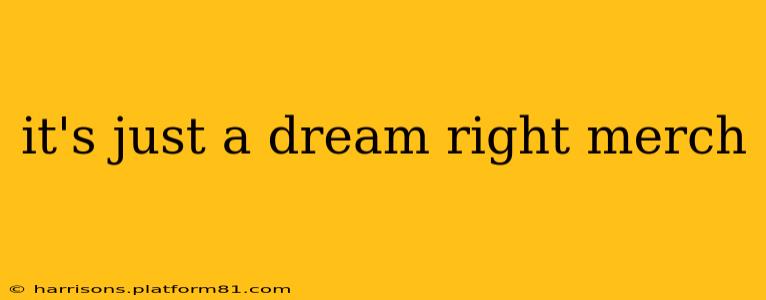 it's just a dream right merch
