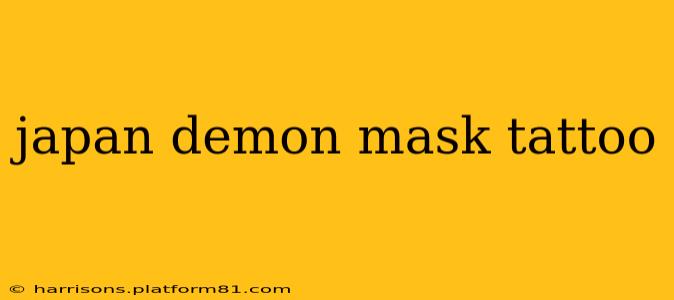japan demon mask tattoo