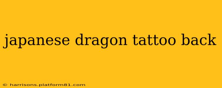 japanese dragon tattoo back