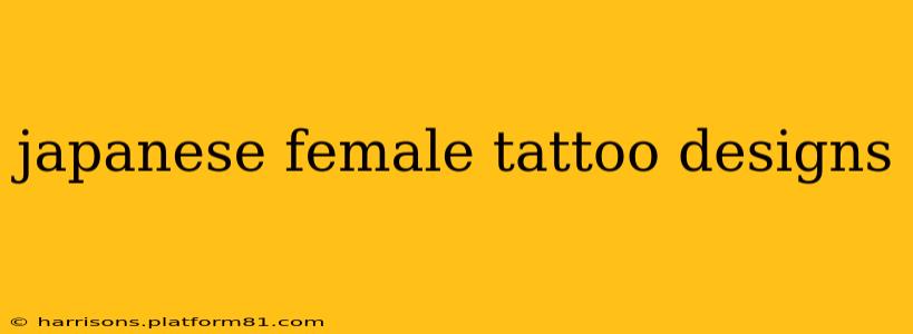 japanese female tattoo designs