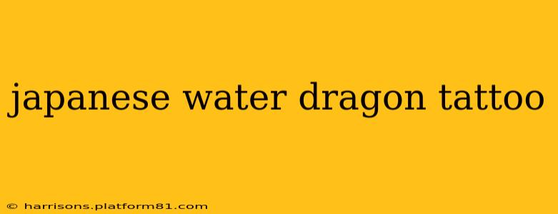japanese water dragon tattoo