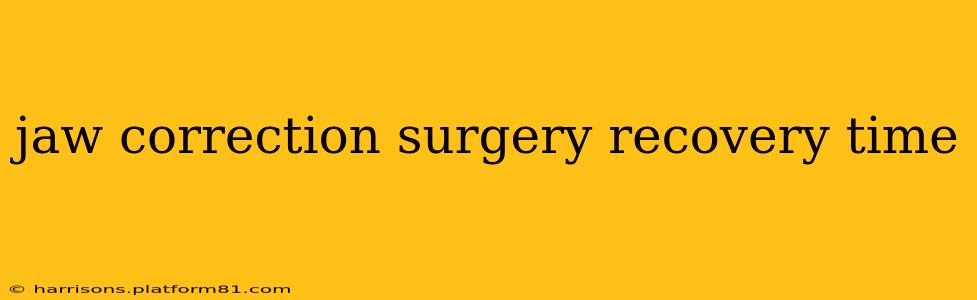 jaw correction surgery recovery time
