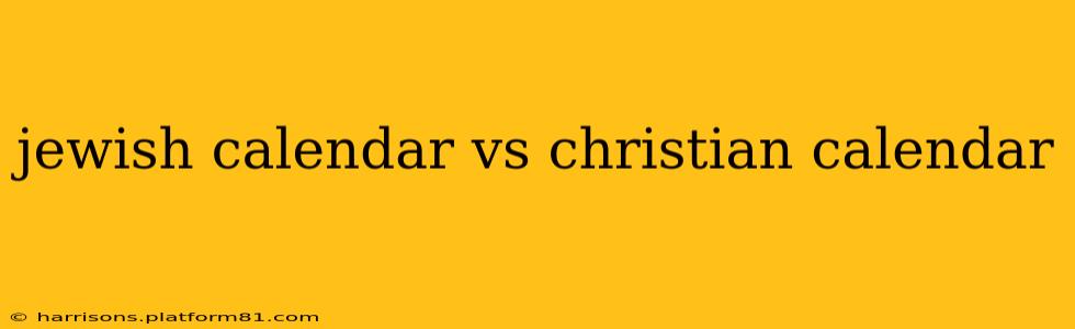 jewish calendar vs christian calendar