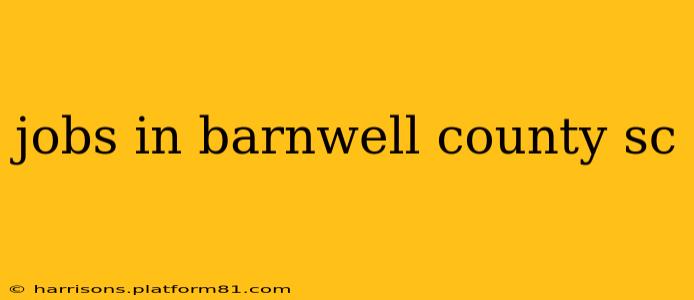 jobs in barnwell county sc