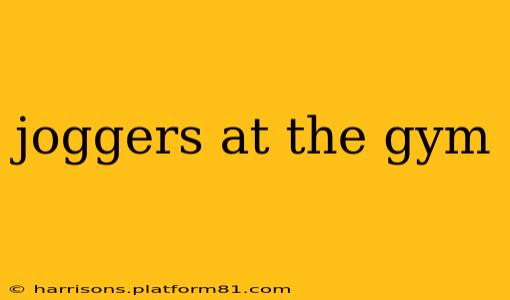 joggers at the gym