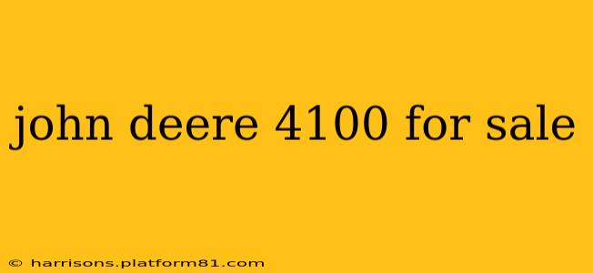 john deere 4100 for sale