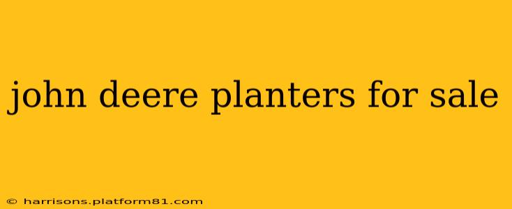 john deere planters for sale