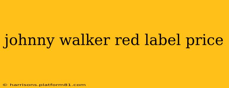 johnny walker red label price