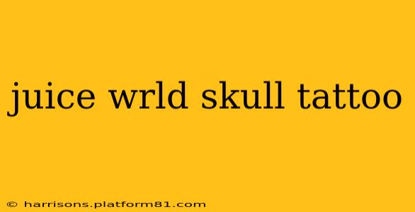 juice wrld skull tattoo