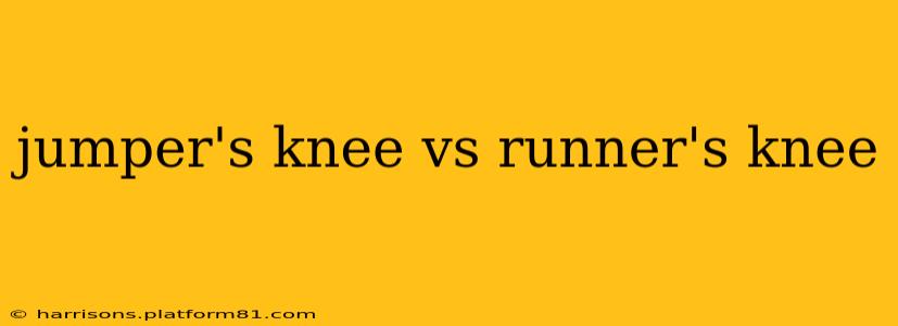 jumper's knee vs runner's knee