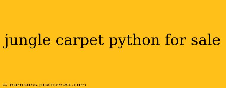 jungle carpet python for sale