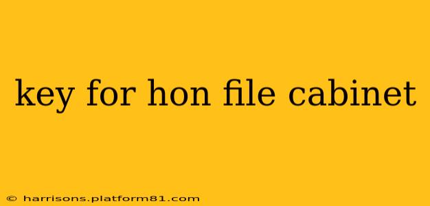 key for hon file cabinet