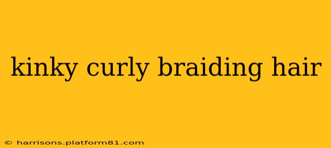 kinky curly braiding hair