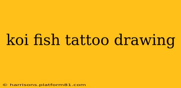 koi fish tattoo drawing