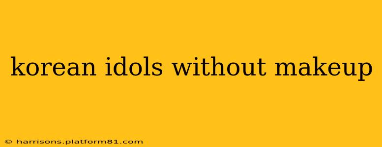korean idols without makeup