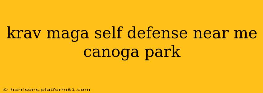 krav maga self defense near me canoga park