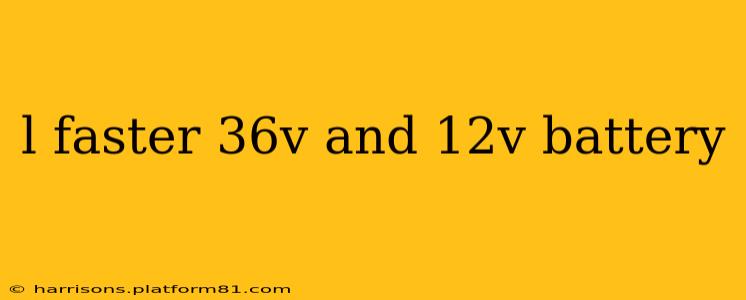 l faster 36v and 12v battery