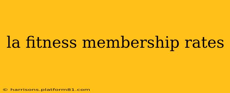 la fitness membership rates