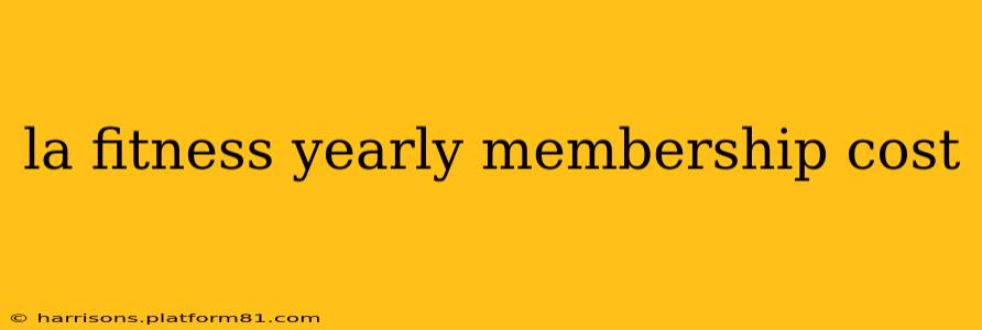 la fitness yearly membership cost