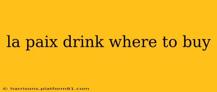 la paix drink where to buy