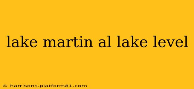 lake martin al lake level