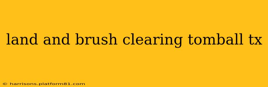 land and brush clearing tomball tx