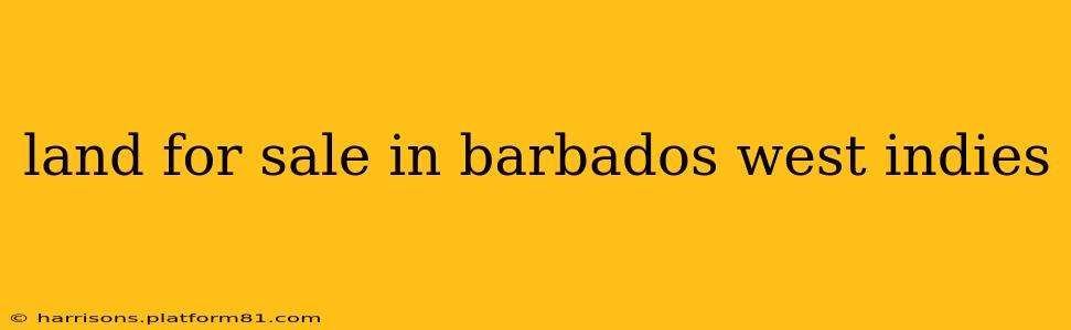 land for sale in barbados west indies