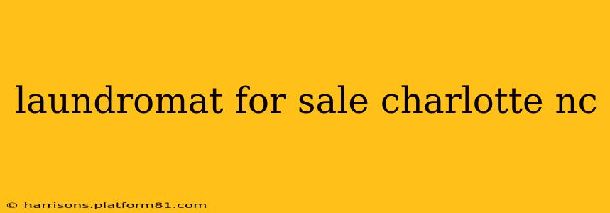 laundromat for sale charlotte nc