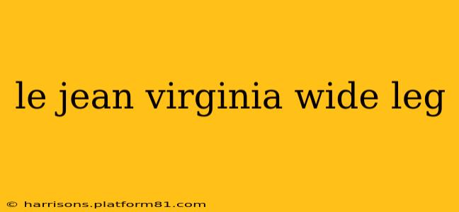 le jean virginia wide leg