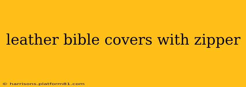 leather bible covers with zipper
