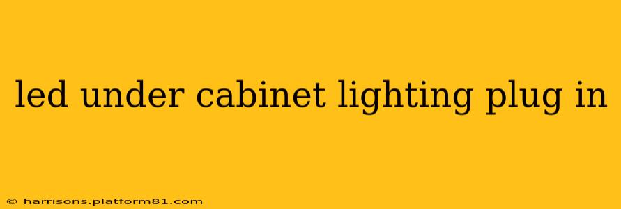 led under cabinet lighting plug in