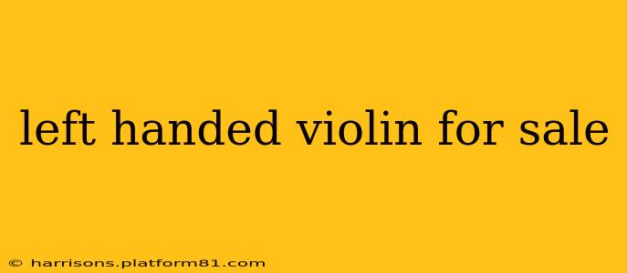 left handed violin for sale