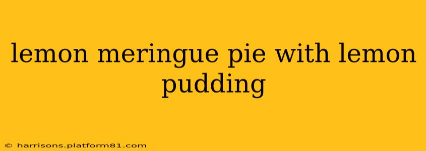 lemon meringue pie with lemon pudding