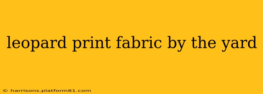leopard print fabric by the yard