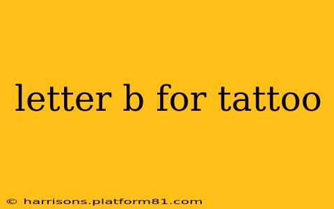 letter b for tattoo