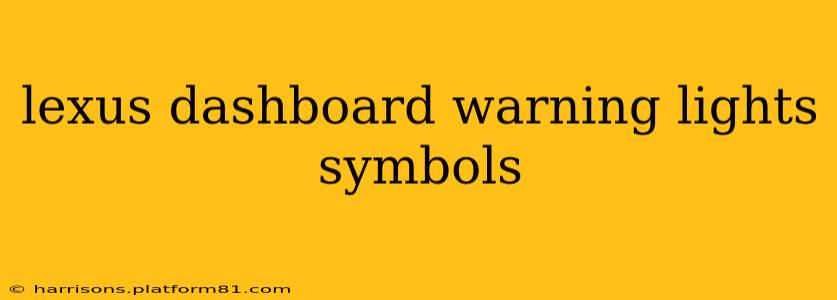 lexus dashboard warning lights symbols