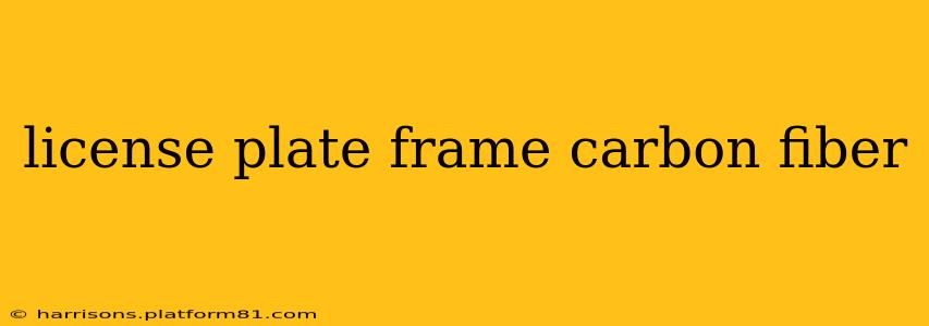 license plate frame carbon fiber