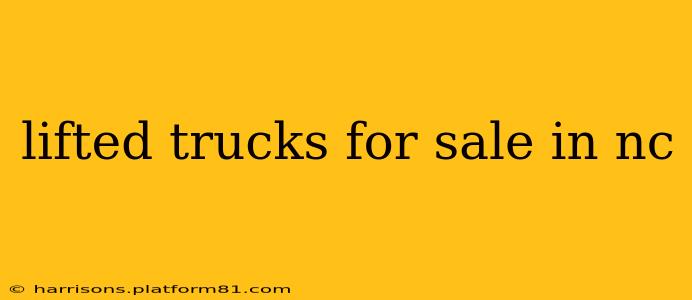 lifted trucks for sale in nc