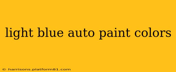 light blue auto paint colors