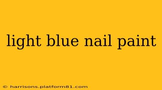 light blue nail paint