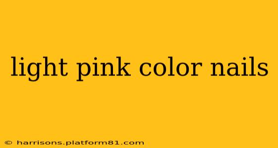 light pink color nails