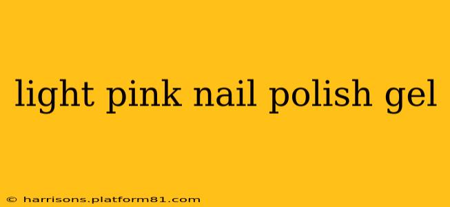light pink nail polish gel