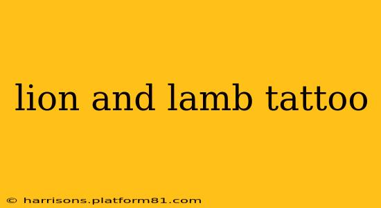lion and lamb tattoo