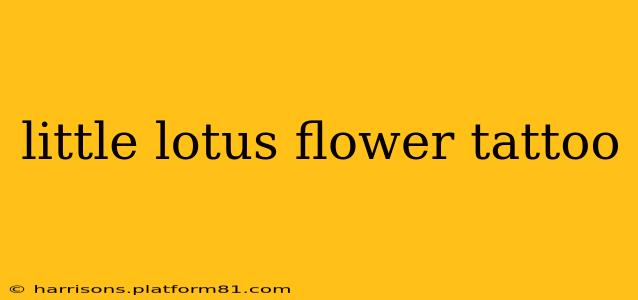 little lotus flower tattoo