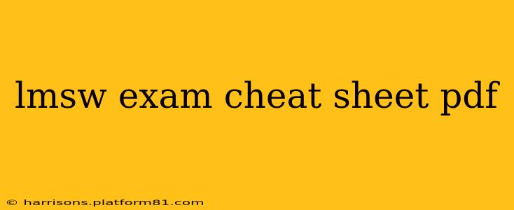 lmsw exam cheat sheet pdf