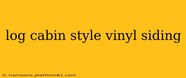 log cabin style vinyl siding