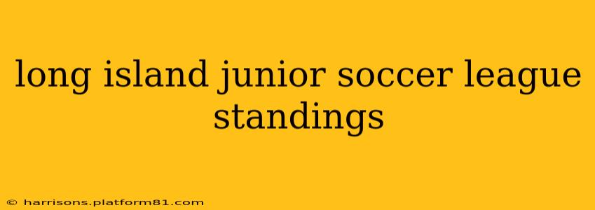 long island junior soccer league standings